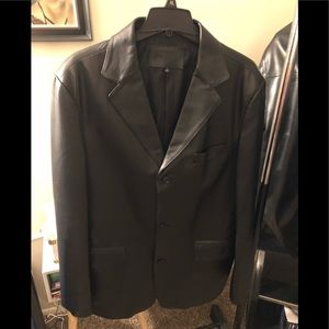 Croft & borrow Men’s tuxedo leather jacket
